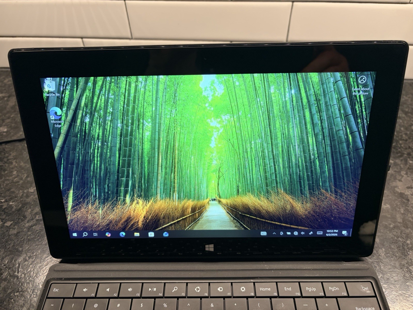 Microsoft Surface Pro 1 (1st Gen) with Keyboard, Pen, Power Adapter, and Box