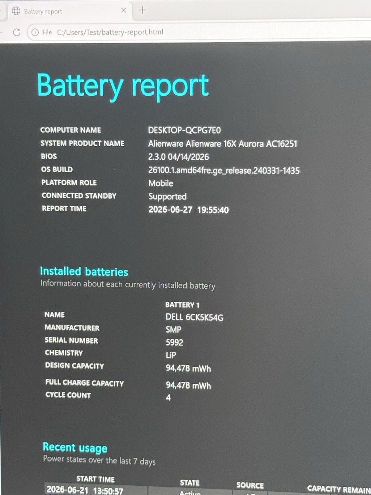 Dell Alienware 16X Aurora 240Hz QHD+ 2.7 GHz Ultra 9 275HX 32GB 1TB SSD RTX 5060