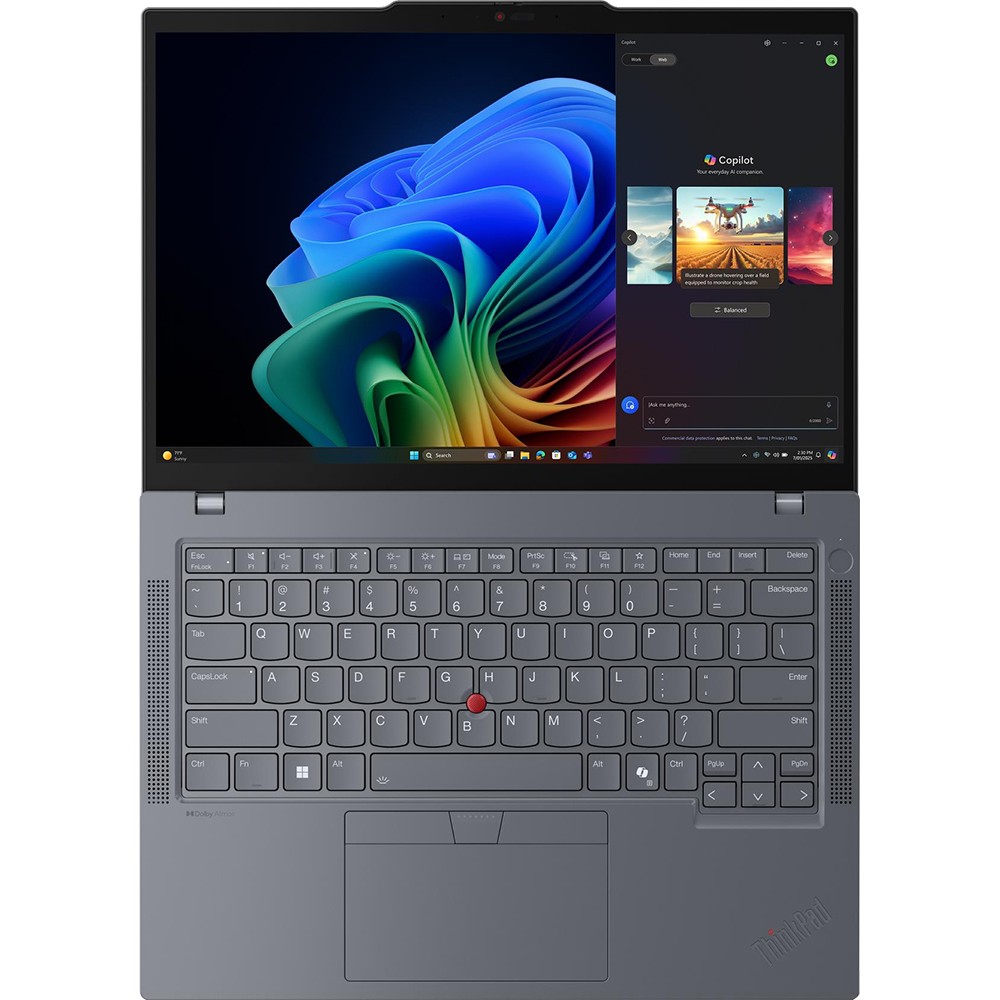 Lenovo 14″ ThinkPad T14 Gen 6 Copilot+ PC Notebook in Gray – 21QJ00CRUS