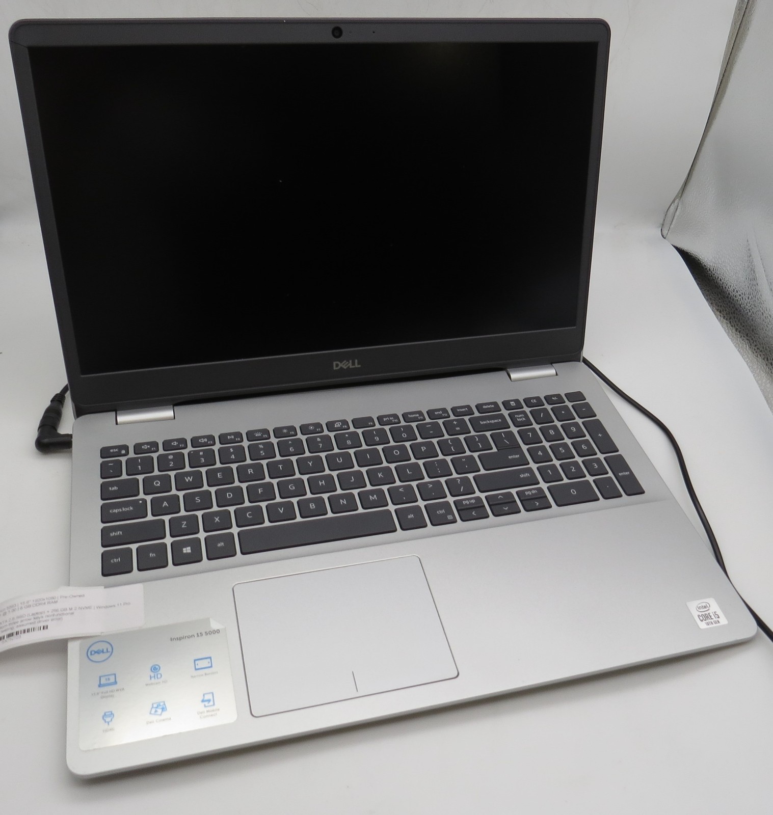 Dell Inspiron 5593-i5-1035G1@1.0GHz-8GB RAM-480GB 2.5+256GB M.2-WIN11PRO *READ*