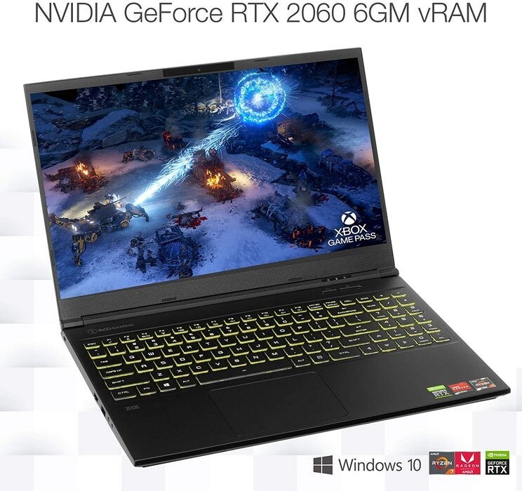 EVOO EG-LP7-BK Gaming Laptop, 15.6″ FHD, R7 4800H, RTX2060, 16GB RAM, 512GB SS