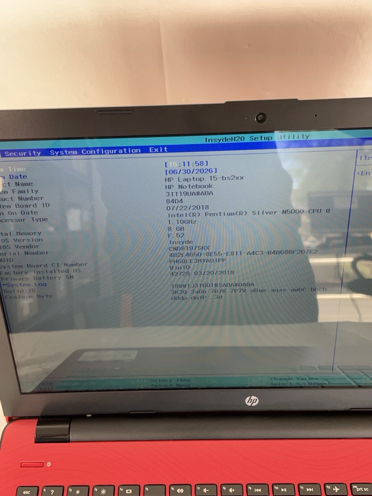 HP 15-bs234wm 15.6″ Laptop | Pentium Silver N5000 1.1GHz | RAM: 8GB | No OS/HDD