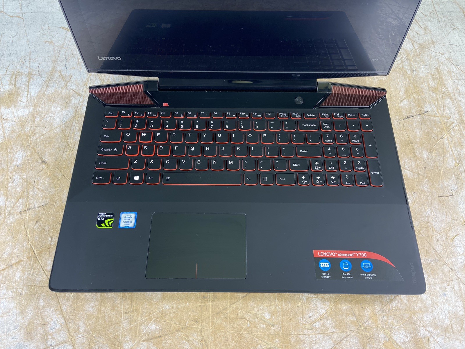 LENOVO Y700-15ISK i7-6700HQ @ 2.60GHz, 8GB RAM, NO HDD/OS