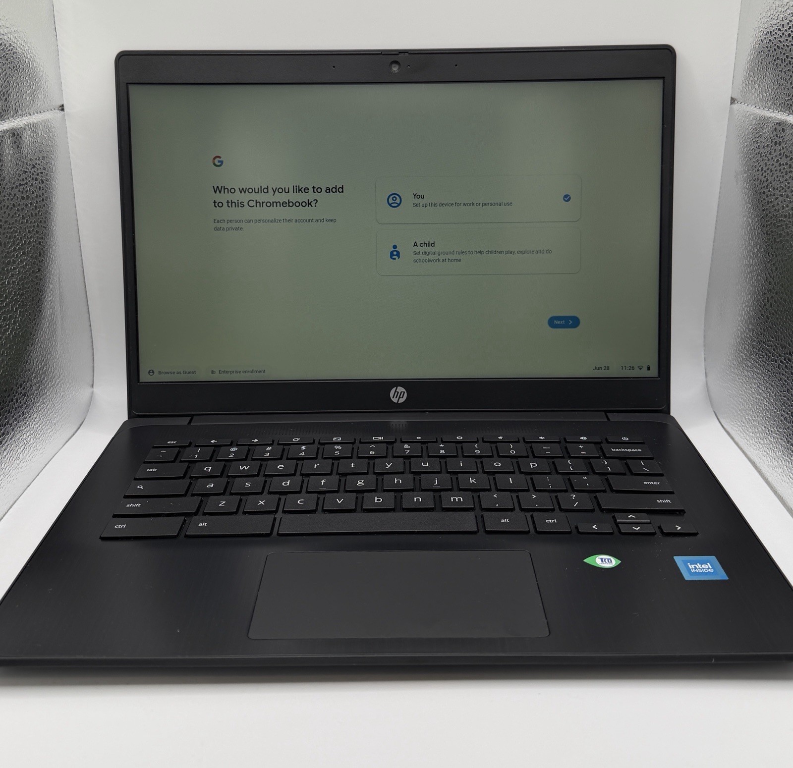 HP Chromebook 14″ Black Intel Celeron Chrome OS Laptop w/ Built-in Webcam