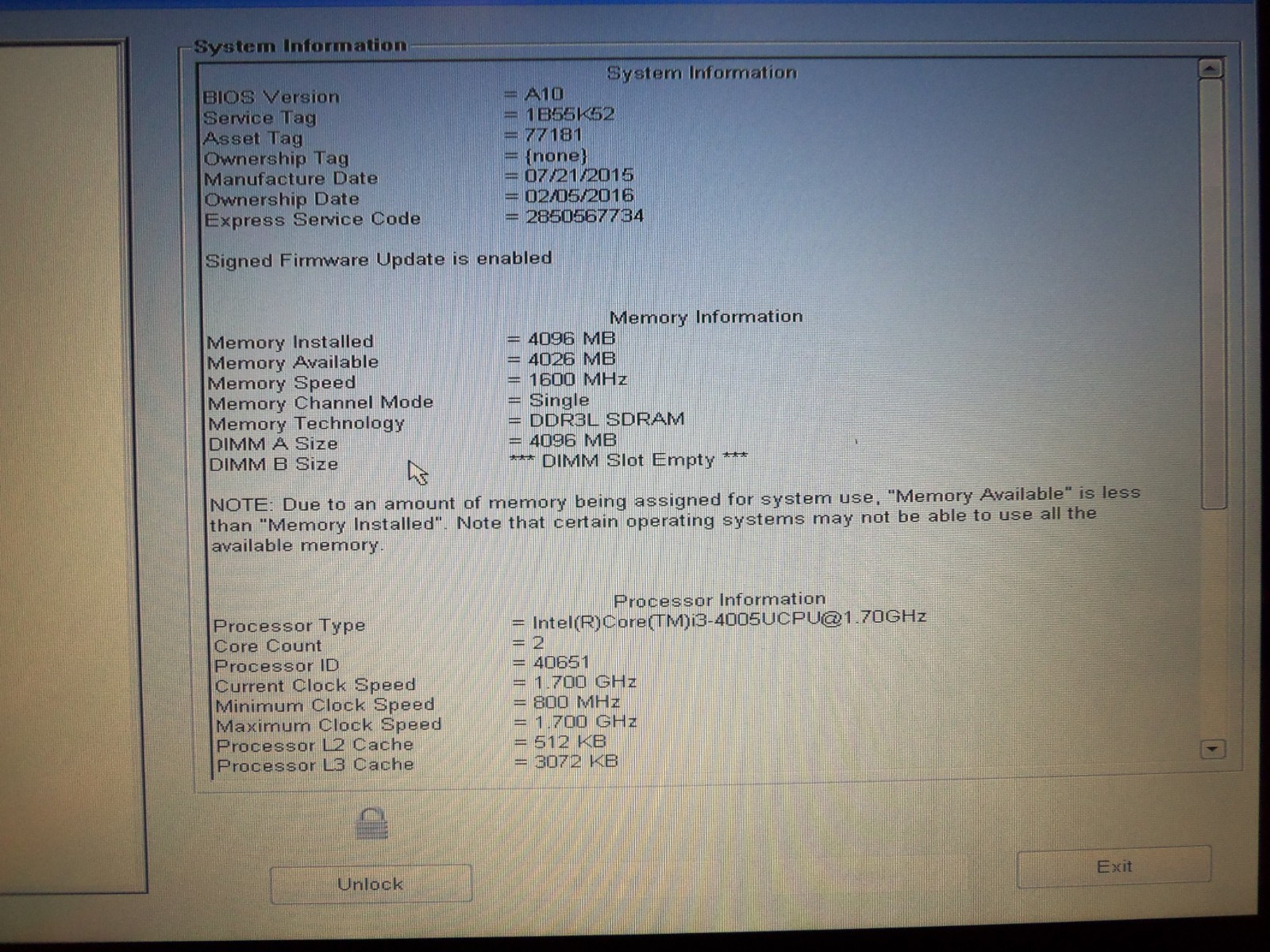 Dell Latitude 3340 Laptop Computer Intel Core i3-4005U 1.70GHz 4GB RAM NO HDD