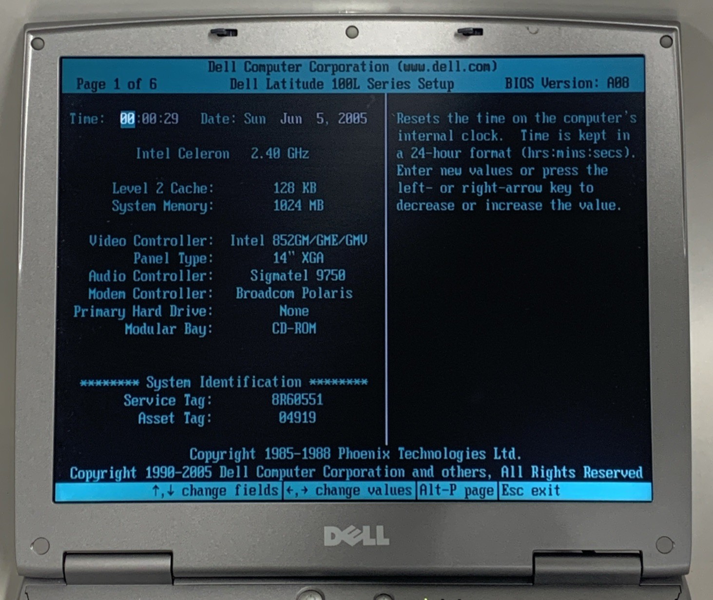 Dell Latitude 100L Intel Celeron 2.40GHz 1GB RAM 14″ No Battery No HDD No OS