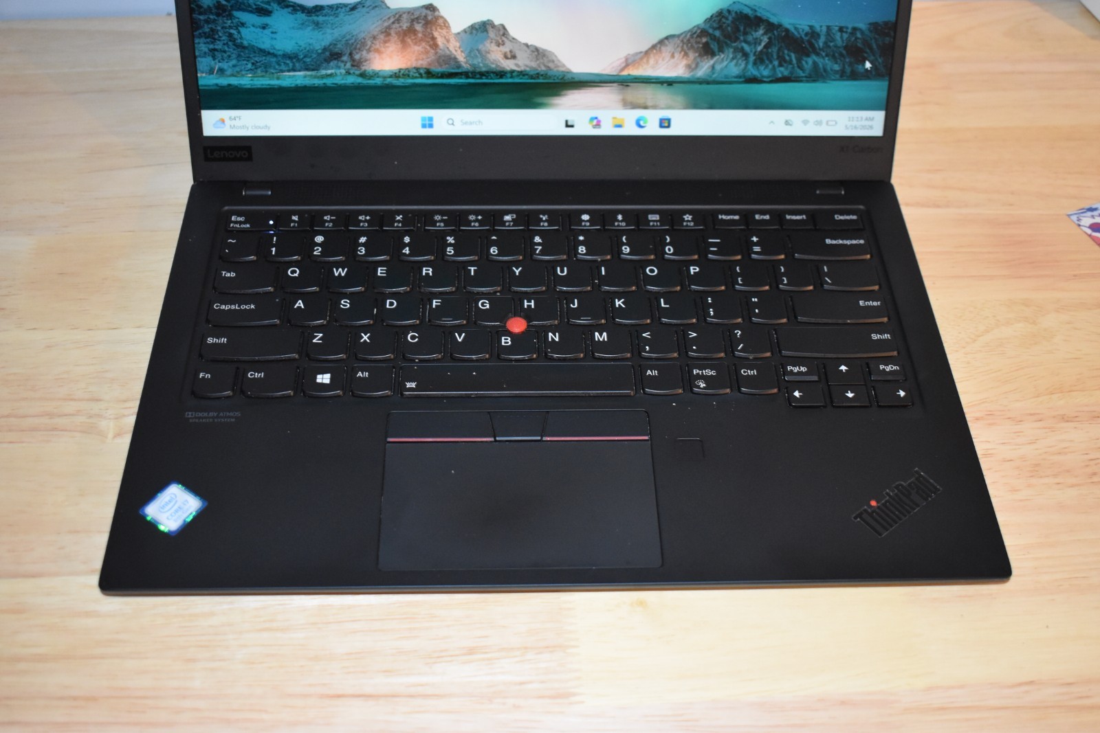 Lenovo ThinkPad X1 Carbon 7th Gen i7-8565U 16GB RAM WQHD 2560×1440 Windows 11
