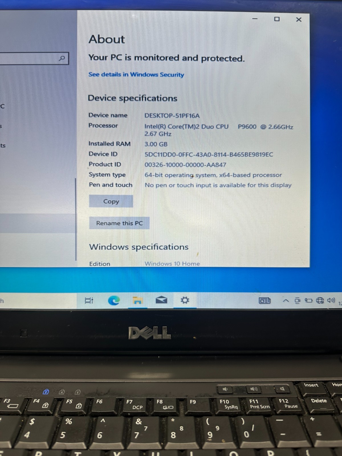 Dell Latitude E6500 15.4” Core 2 Duo P9600 3GB RAM 320GB SSD Windows 10 Pro