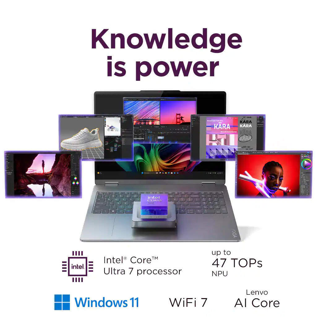 Lenovo – Yoga 7i 2-in-1 16″ 2K Touchscreen Laptop – Core Ultra 7 Processor 25…