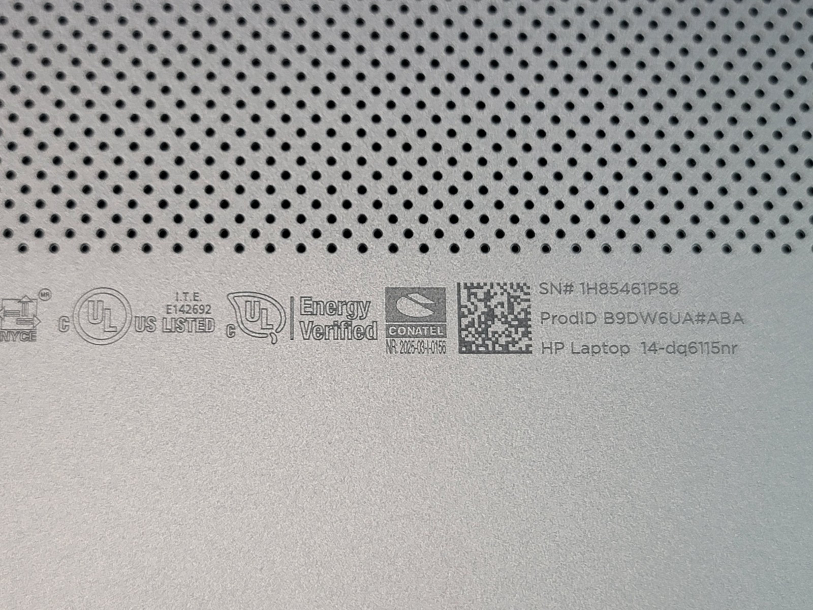 HEWLETT PACKARD 14-DQ6115NR LAPTOP
