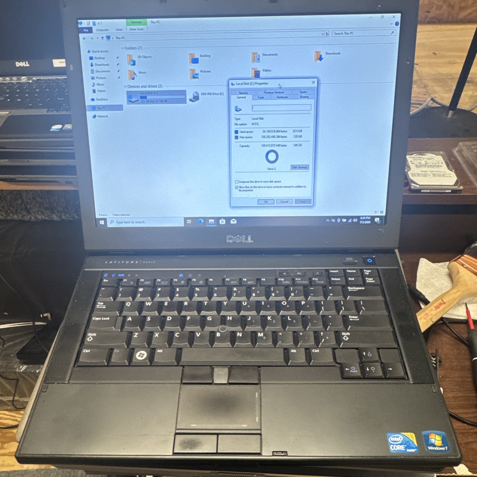 Dell Latitude E6410 14″ i5 2.40GHz 4GB 160GB HDD Win 10 Pro Black/Silver