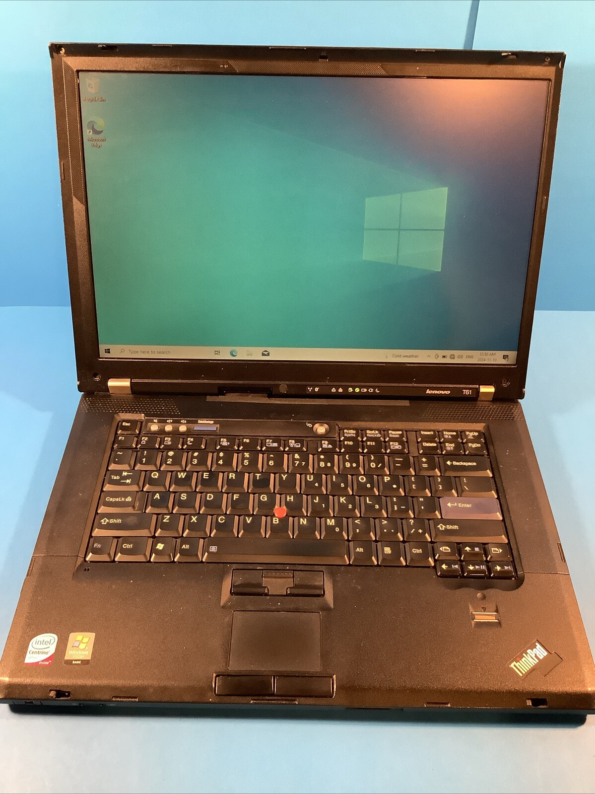 Lenovo ThinkPad T61 – 2.4GHz T7700 128GB SSD 3GB RAM Activated Windows 10 Home