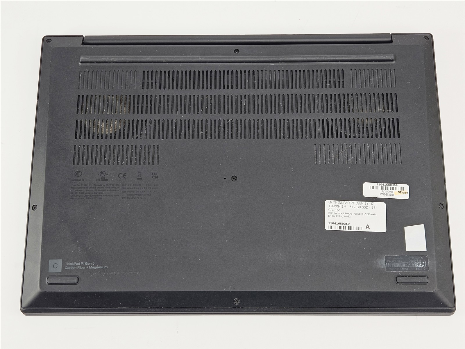 Lenovo ThinkPad P1 Gen 5 16″ Core i7-12800H 16GB RAM 512GB NVMe SSD Touch Black