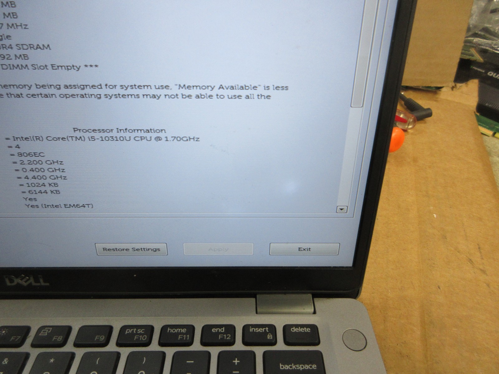 Dell Latitude 5410 14” i5-10310U 1.7GHZ WIFI GD BATT REBUILD