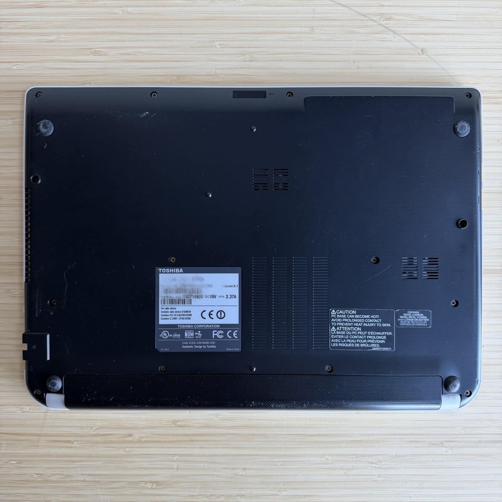 Toshiba Satellite E45T-B4300 i5-4210U 8GB Ram Intel Core I5 Touch Laptop