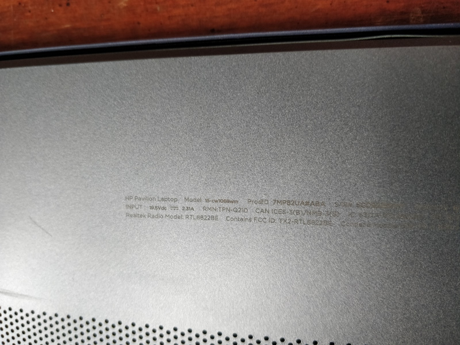 HP Pavilion 15-CW1068WMAMD RYZEN 5 3500U@2.10GHz 8GB RAM NO DRIVE PARTS 8937