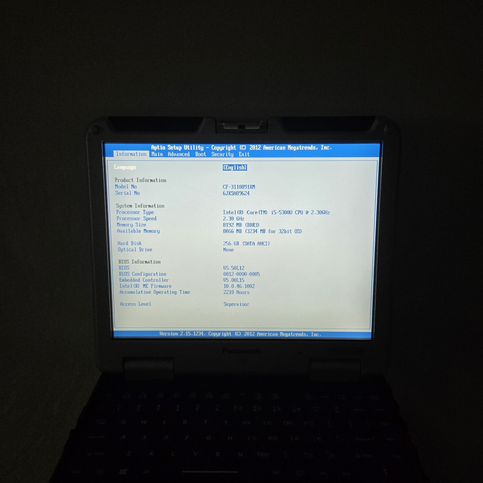 Panasonic Toughbook CF-31 MK5 i5-5300U 2.3GHz 256GB SSD 8GB Ram W11 — Grade C