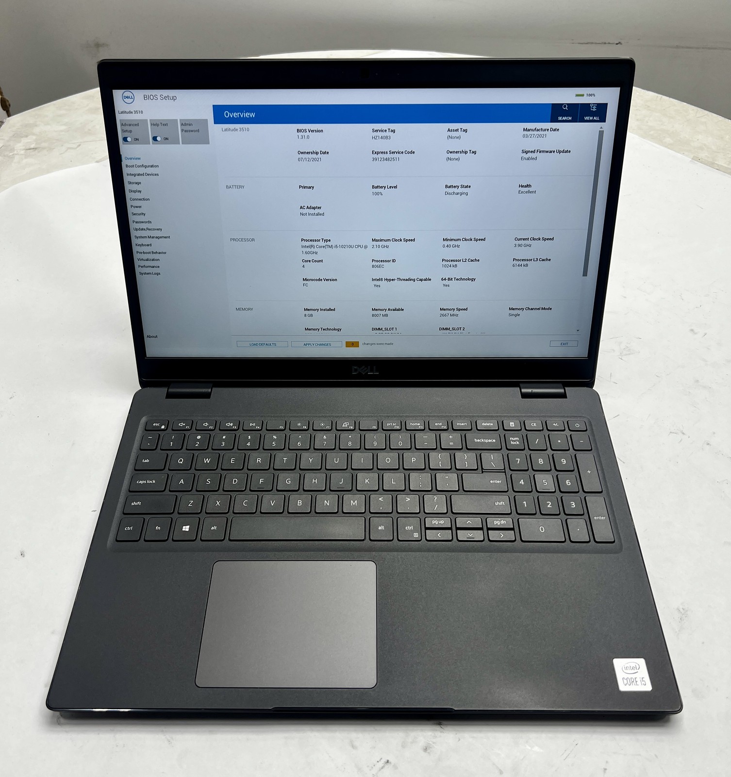 Dell Latitude 3510 core i5-10, 8GB, 256GB SSD, Win 11 HOME W/charger