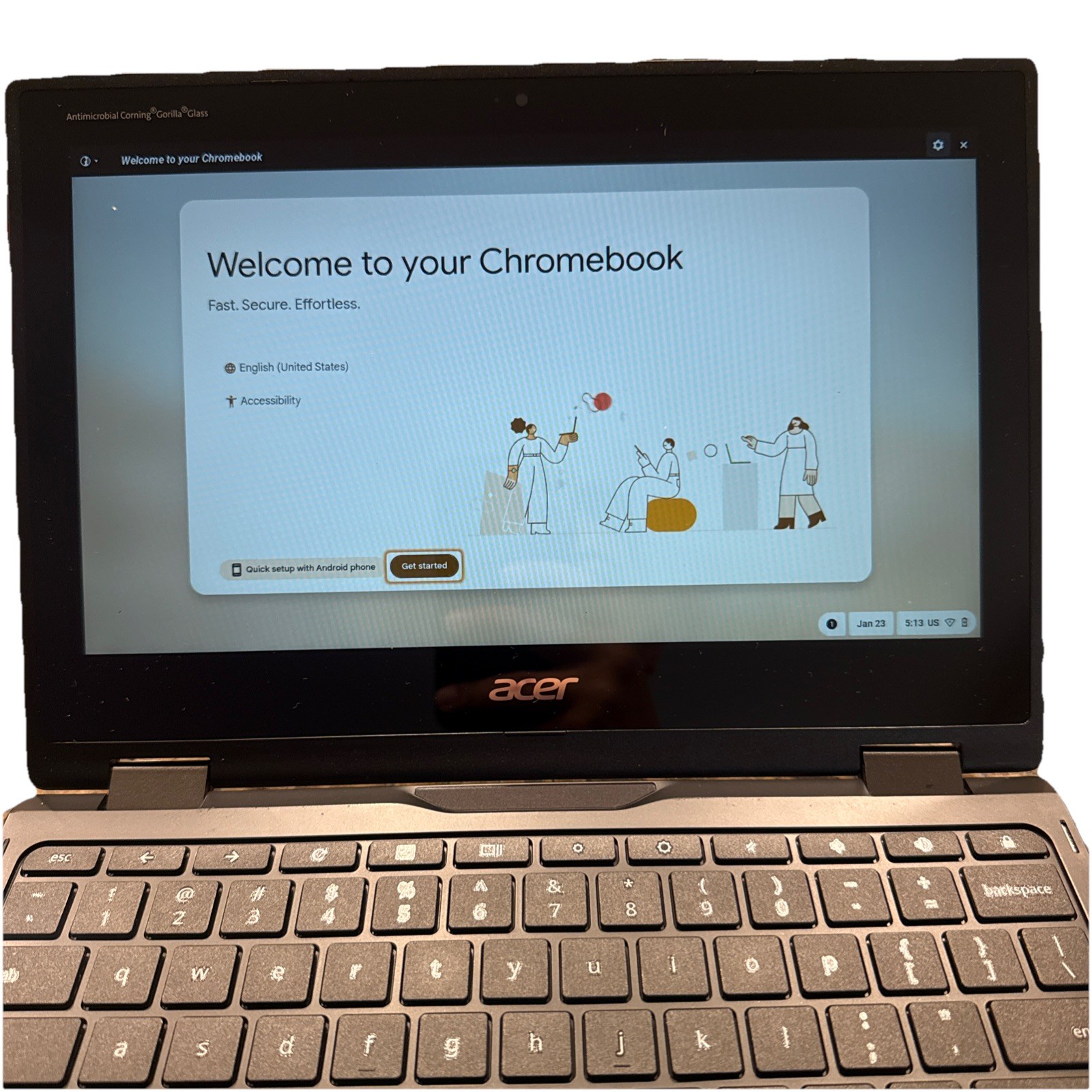 Acer Chromebook R752T WiFi Touchscreen 4GB 32gb Black R752 Series With Charger