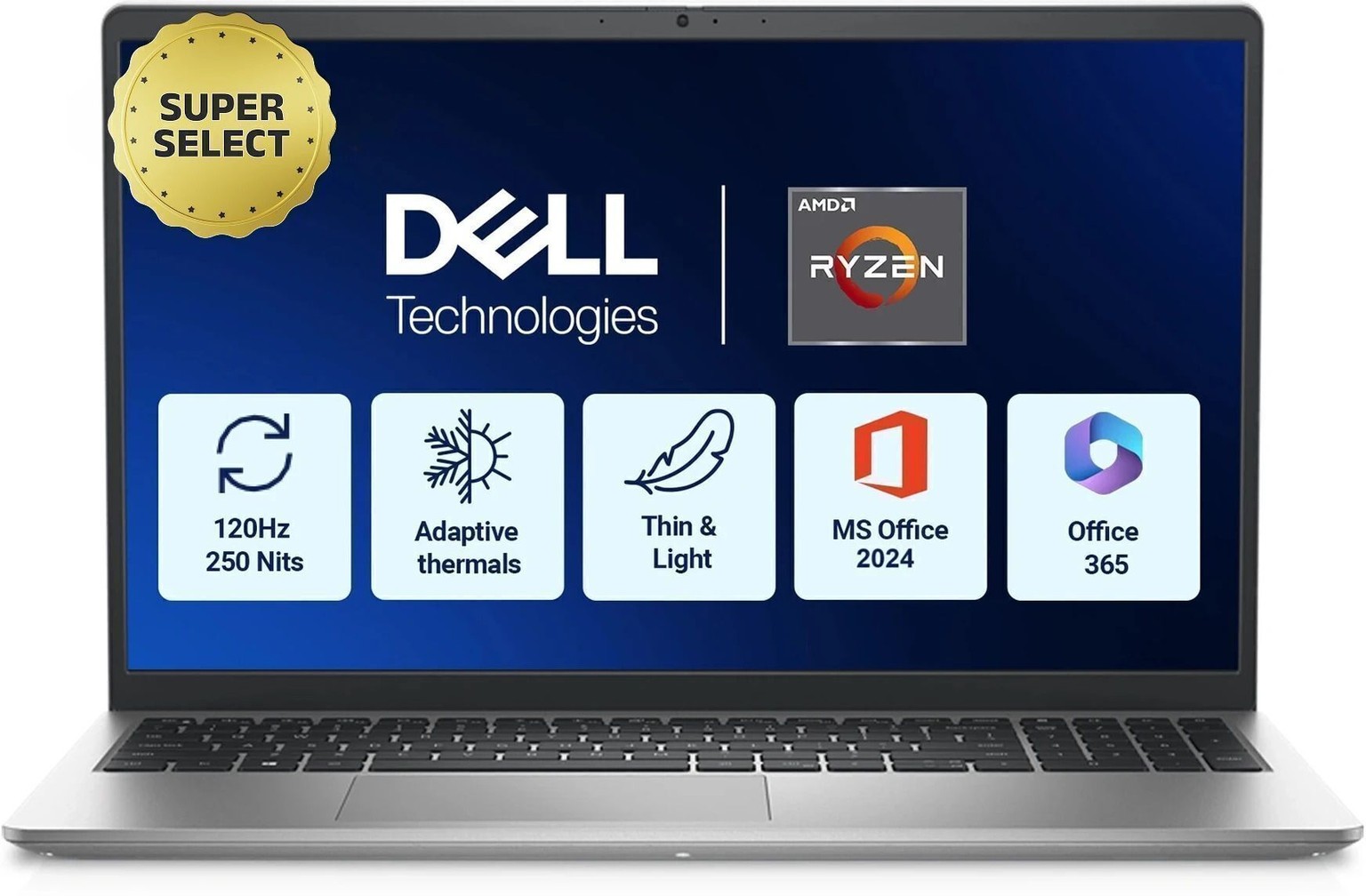 DELL 15 Microsoft Office Home 2024 AMD Ryzen 5 Hexa Core 7530U 16 GB/512 GB SSD