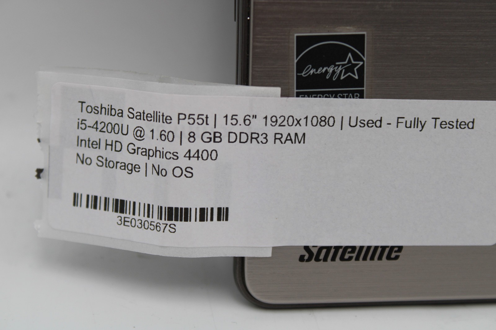 Toshiba Satellite P55t Touch i5-4200U @ 1.6 GHz 8GB RAM No SSD No OS