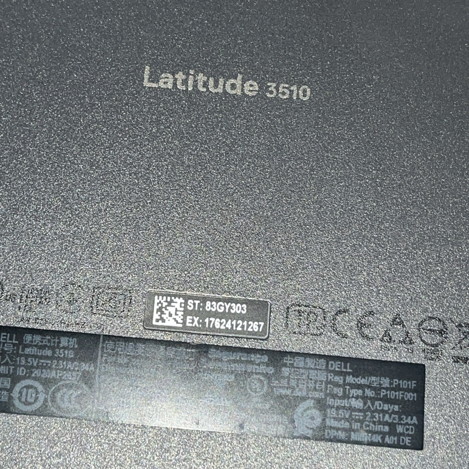 DELL LATITUDE 3510 INTEL CORE I5-10210U 8GB RAM NO HD