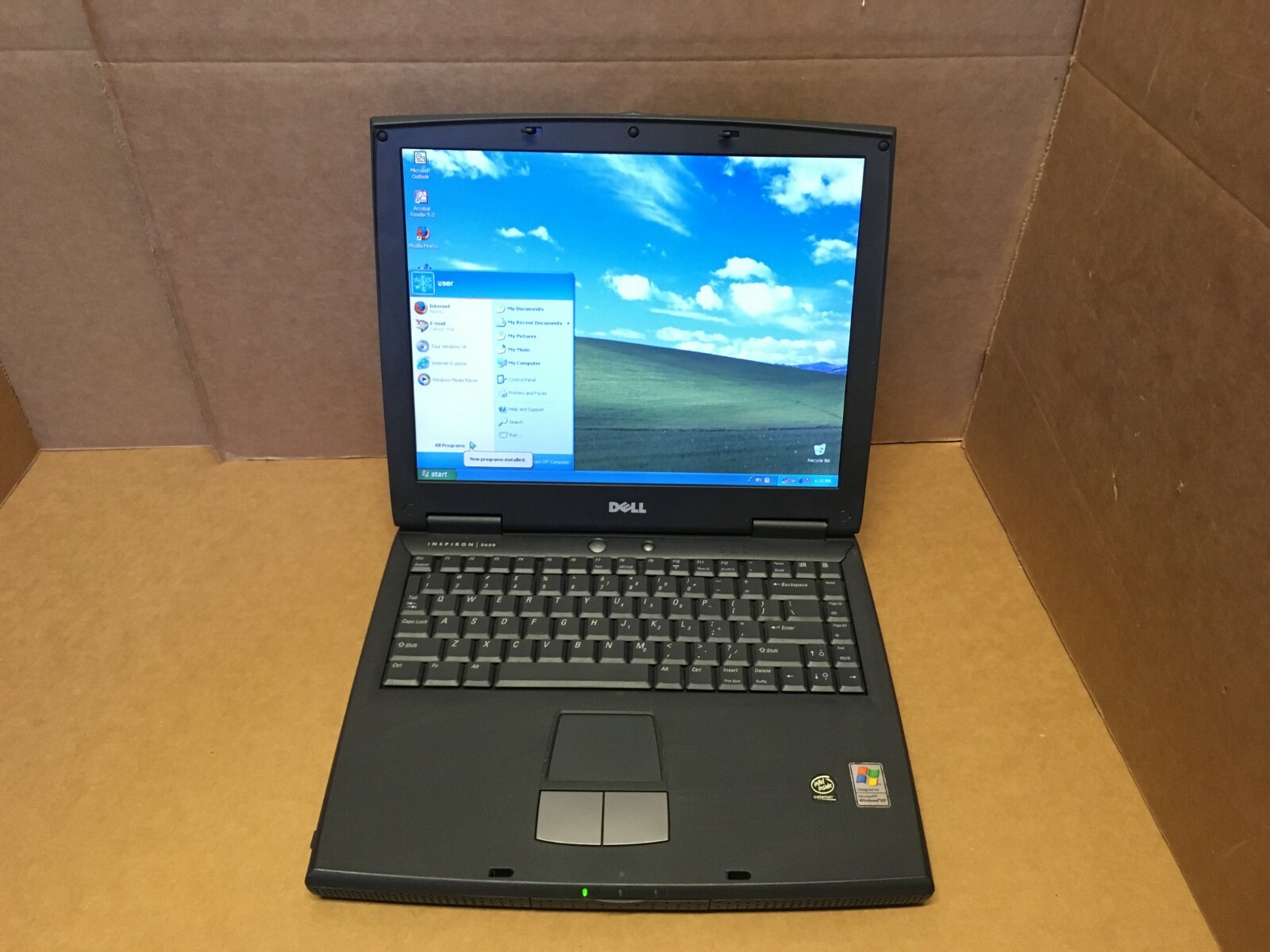 Dell Inspiron 2650 Laptop 1.50 GHz 18.6GB HDD 512MB RAM Windows XP Office 2000