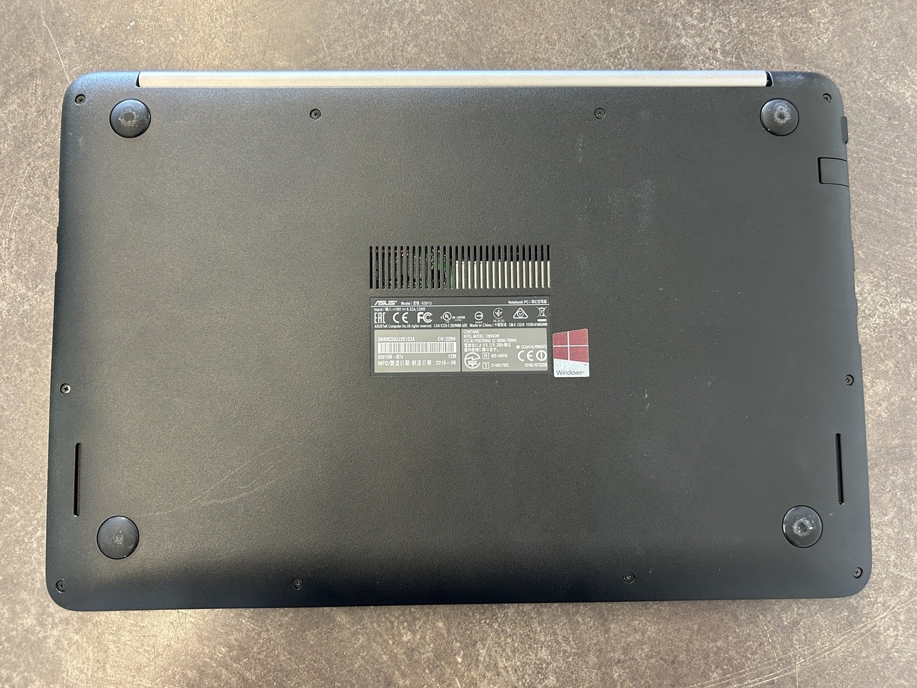 ASUS K501U Intel Core i7-6500U, GTX 960M (PARTS ONLY, Stuck in BIOS)