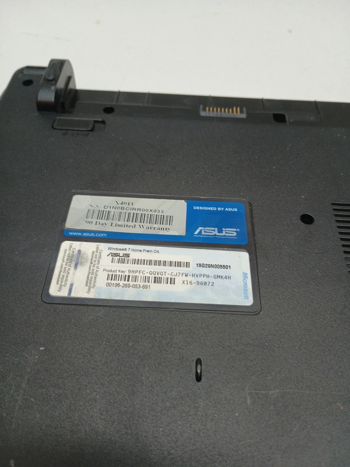 Asus X401U Laptop No Battery For Parts Or Repair Only Did Not Power On