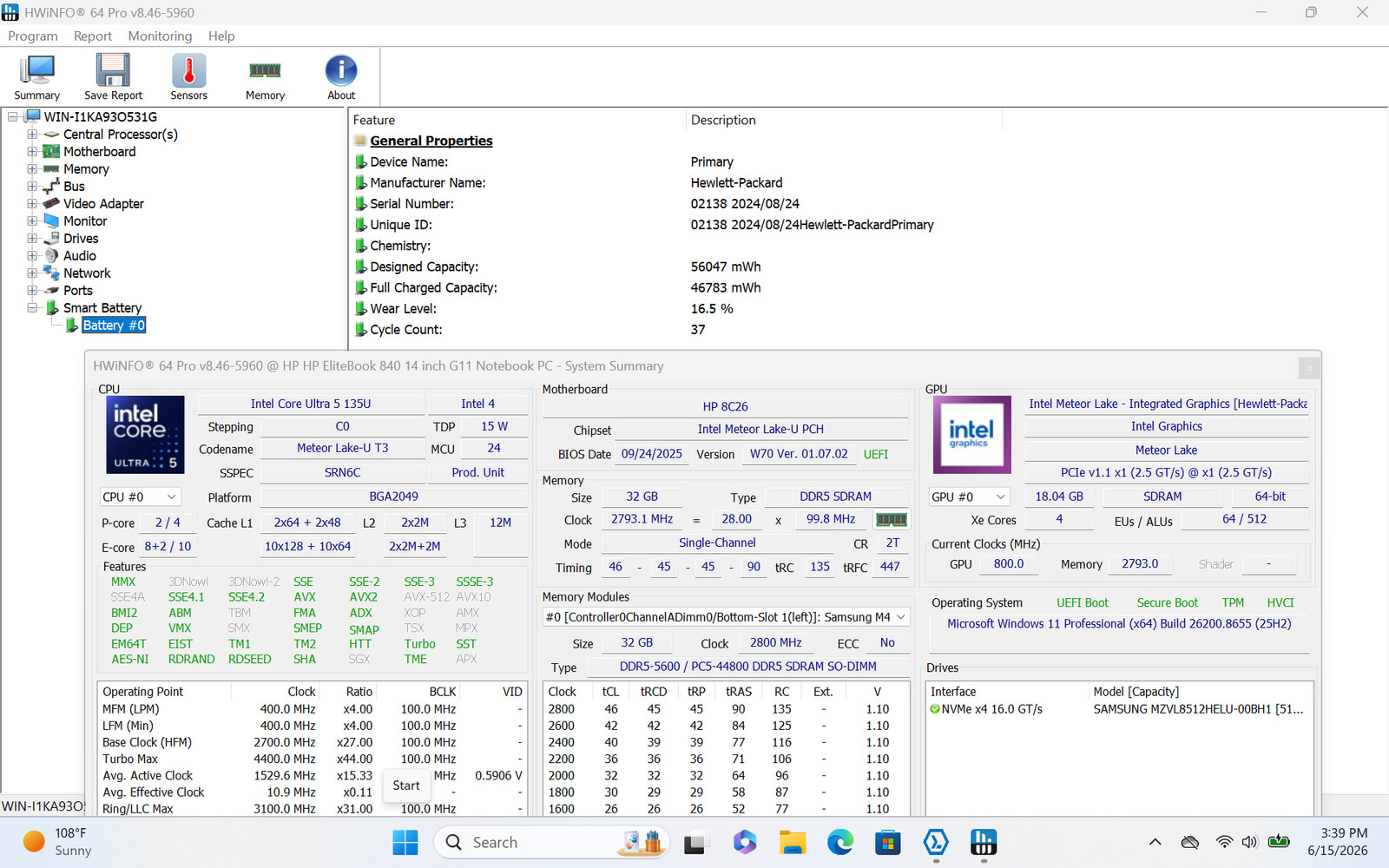 HP EliteBook 840 G11 Core Ultra 5 135U 32GB 512GB SSD 14 WUXGA Win11 Pro