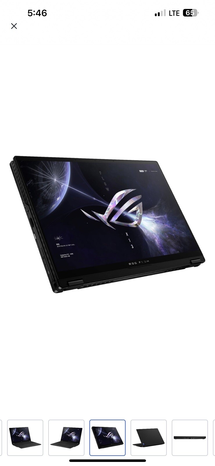 ASUS ROG Flow X13 13.4” (1TB SSD, AMD Ryzen 9 6000 Series, 4.90 GHz, 16GB)…