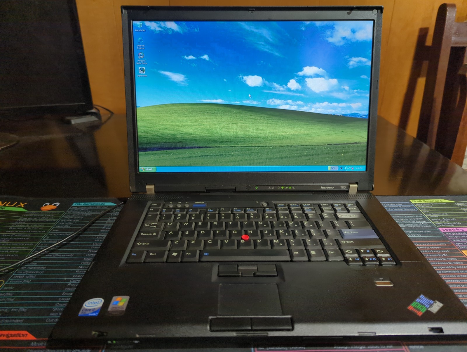 IBM ThinkPad T60 Vintage Laptop Core Duo 1.66GHz 240 GB SSD 3GB RAM Windows XP