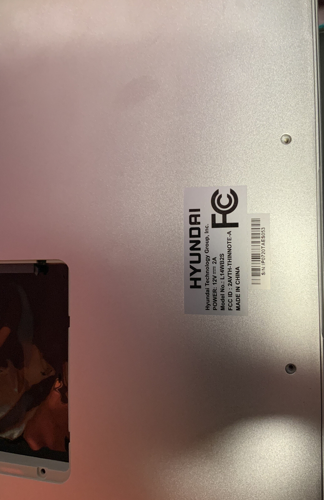 ✅ Hyundai ThinNote-A 14.1″ Intel FOR PARTS‼️, Bad Screen, NO HARD DRIVE, AS IS