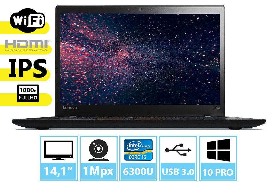 TOP OFFER LENOVO T460S Core i5 Max 3.0 Ghz 8 GB 120 GB SSD Full HD IPS
