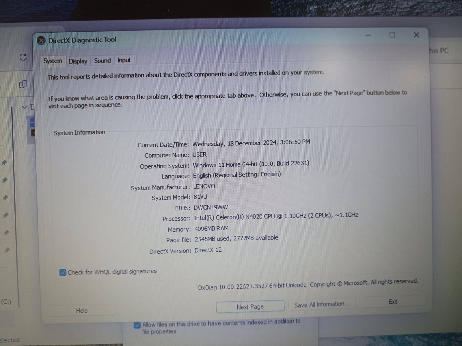 LENOVO IDEAPAD 1 14IGL05 (81UV) 14” WIN 11 4GB RAM INTEL CELERON N4020 64GB