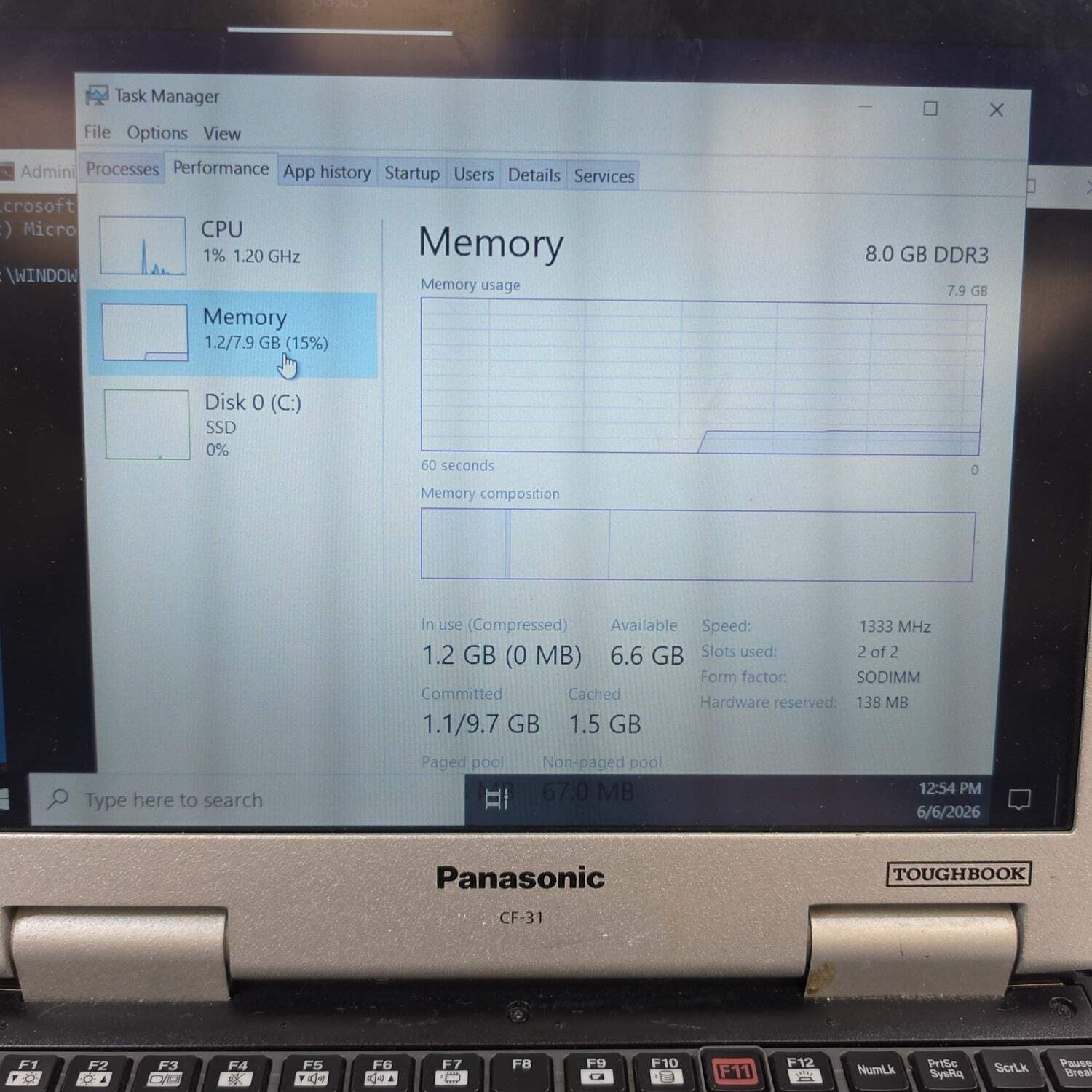 Panasonic Toughbook CF-31 13.1″ i5-3340M 2.7GHz 8GB RAM 512GB SSD AMD Radeon 520