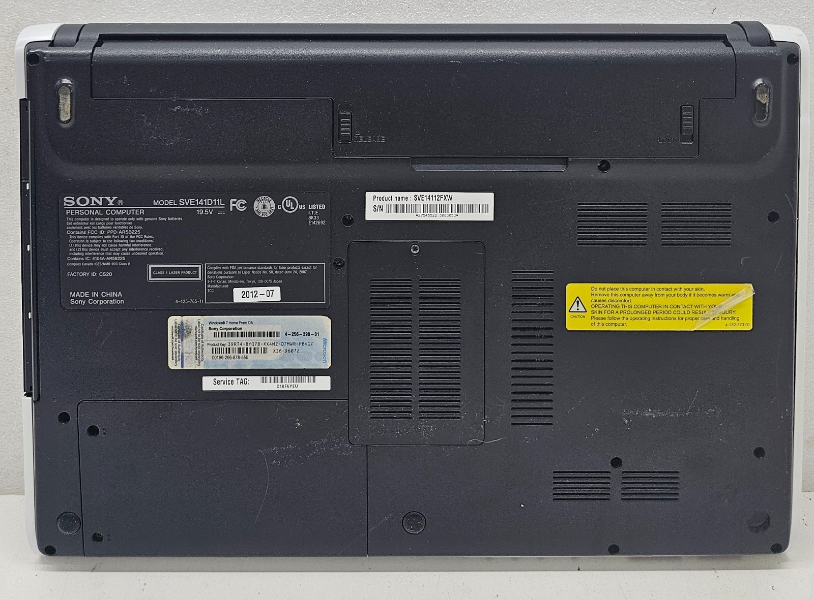 Sony Vaio Series E Laptop Intel Core i3 2nd Gen 6GB Ram NO HD/OS (FL)