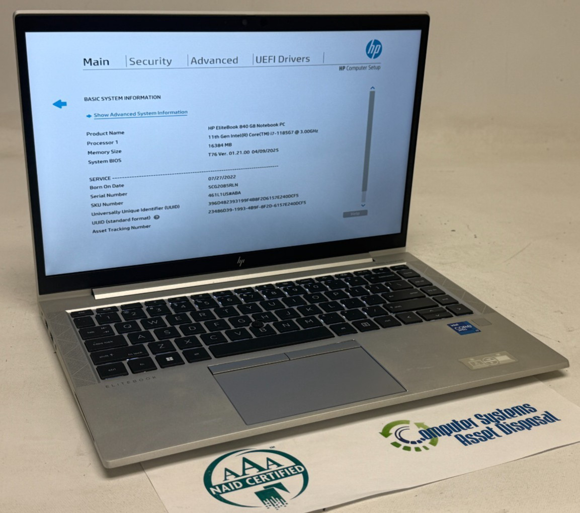 HP EliteBook 840 G8 14″ (i7-1185G7 3.0GHz – 16GB RAM – 512GB SSD – Win11Home)