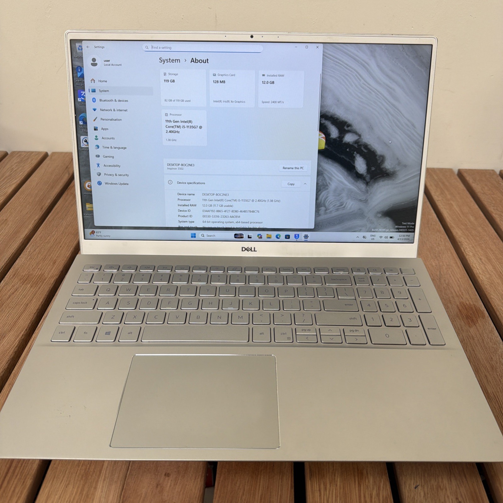 Dell Inspiron 15 5502 15.6″ Core i5-1135G7 1.8GHz 12GB RAM 512GB SSD