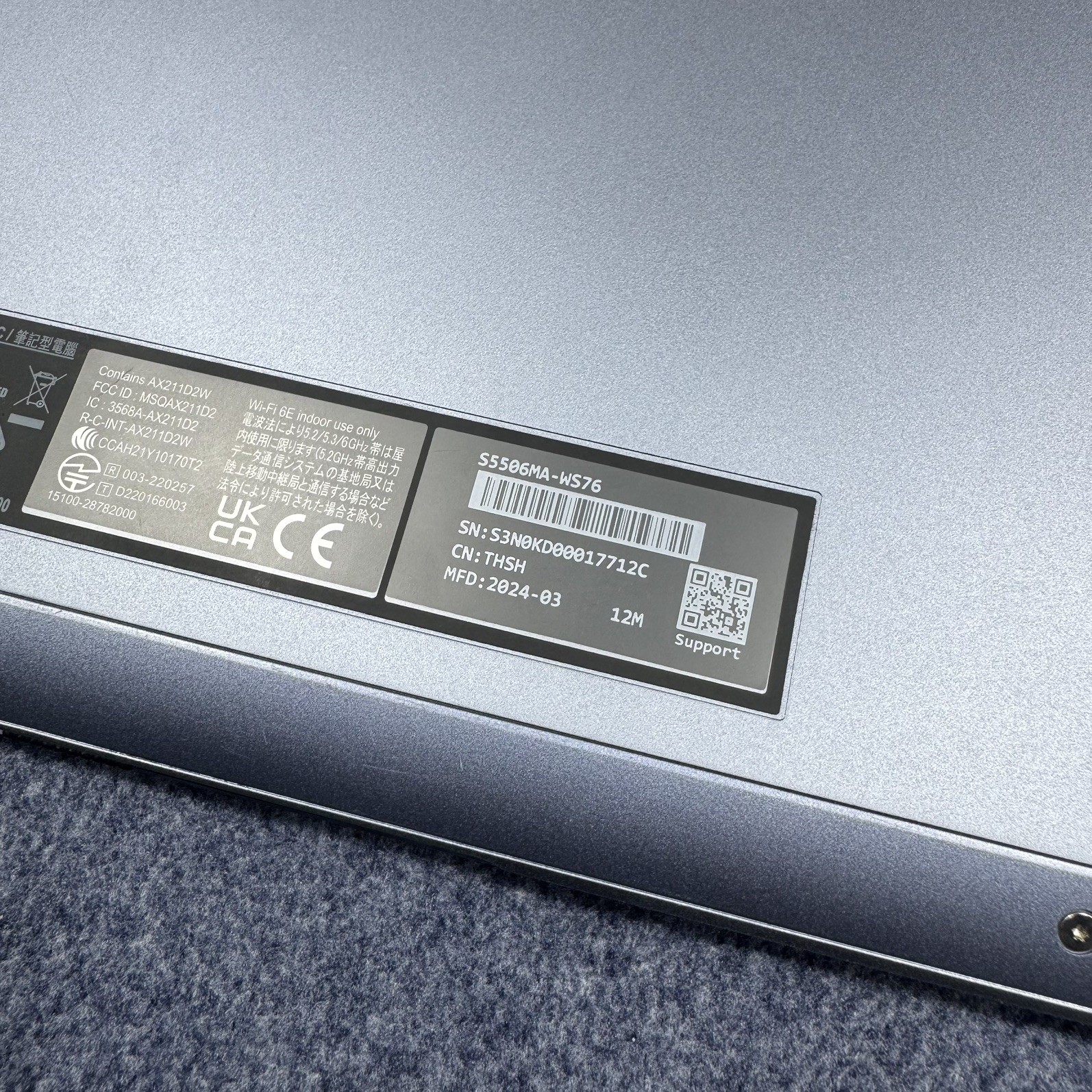 ASUS VivoBook S5506MA-WS76/ 15.6”QHD OLED/ Ultra 7 155H 3.8GHz/ 16GB/ 1TB