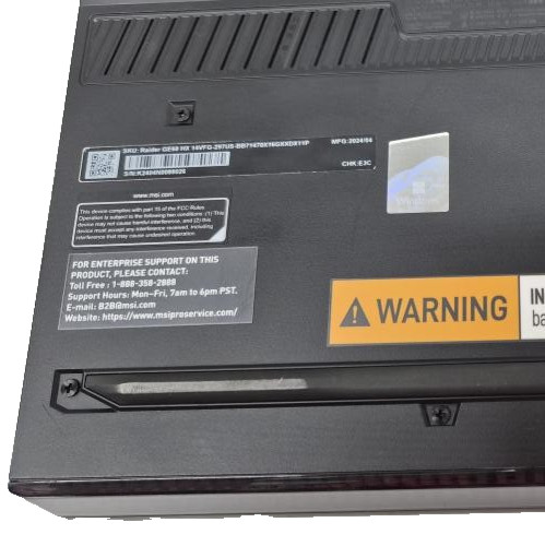 MSI COMPUTER RAIDER MS-15M2 (GPJ001135)