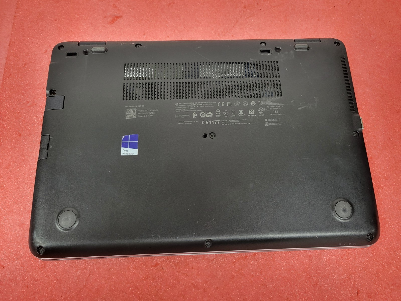 HP EliteBook 840 G3 i5-6200U 4GB RAM *No Battery/HDD/OS* *Boots to BIOS* | C921
