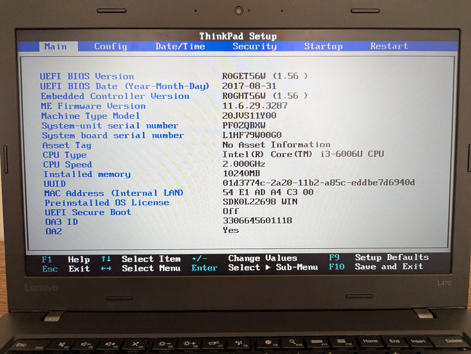 Lenovo Thinkpad L470 14′ (i3-6006U | 10G RAM | 120G SSD) NO BATTERY