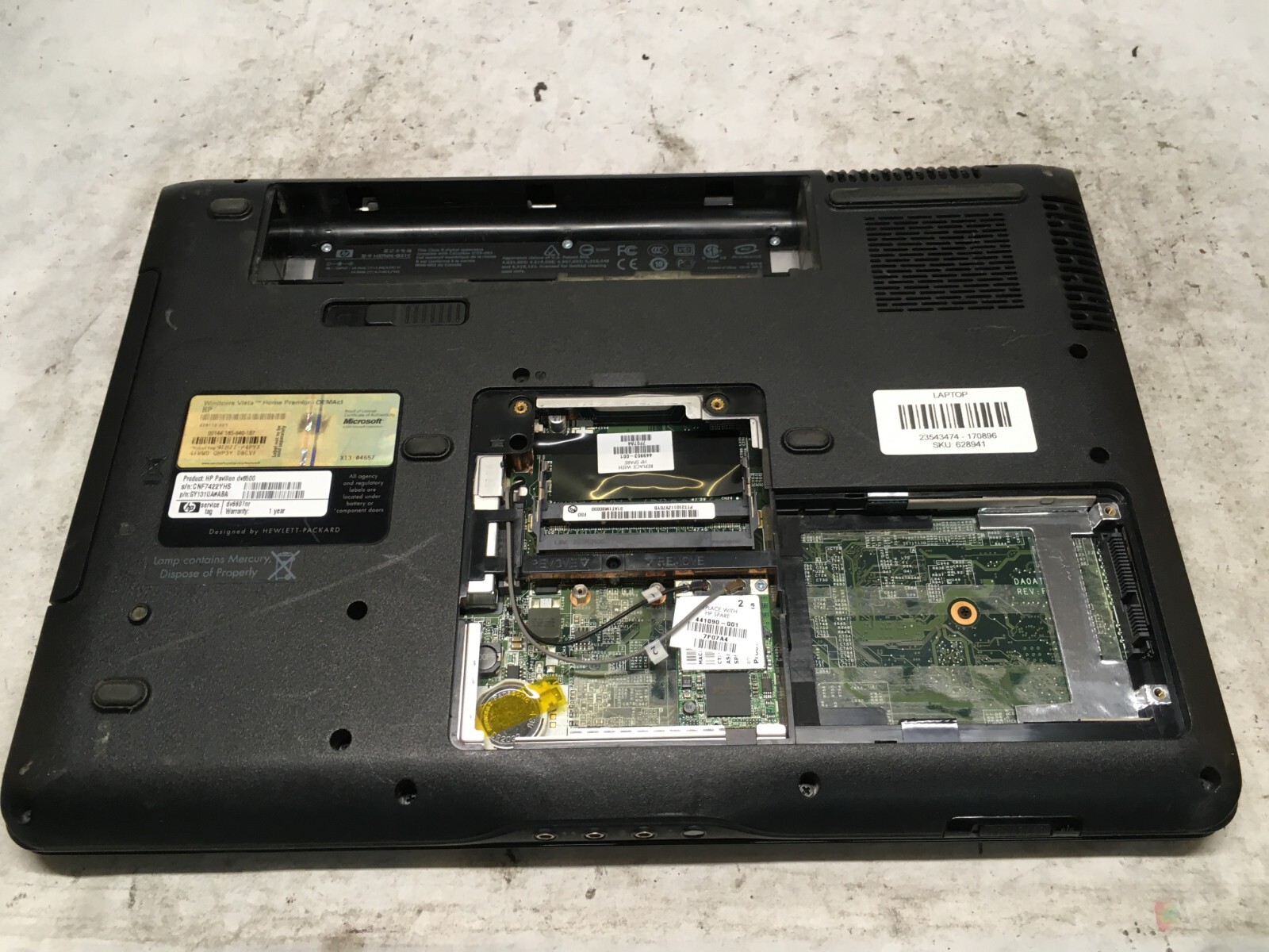 HP Pavilion dv6607nr 15″ [AS IS] AMD Athlon 64 X2 Dual TK 53 @ 1.7 GHz – JZ