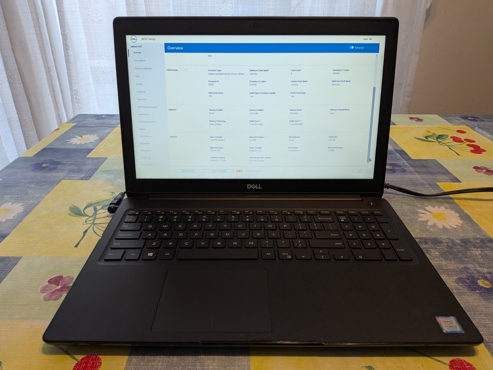 Dell Latitude 3500 (Core i5-8265U 1.60GHz, 16GB Memory, 256GB SSD, Windows 11)