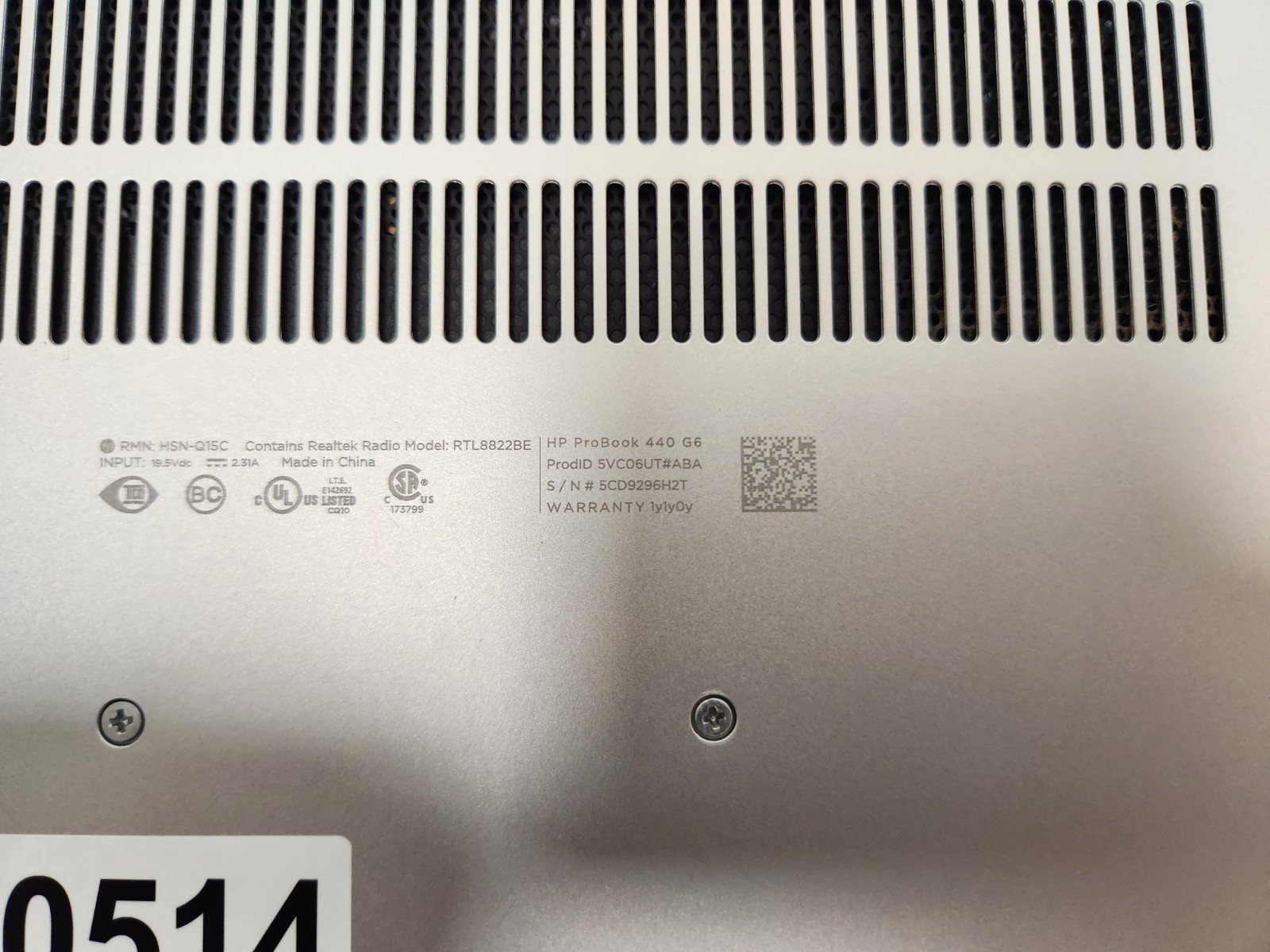 Lot of 2 HP ProBook 440 G6 Core i5-8265U, 8GB RAM, 256GB NVME, Win11 PRO #0514