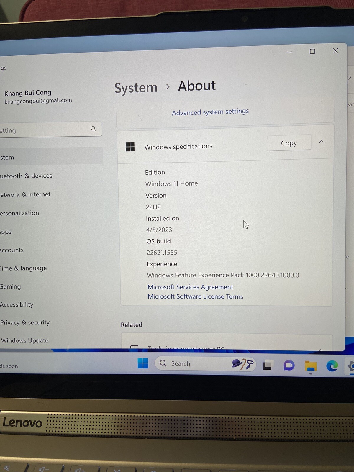 Lenovo Yoga 9 Series (Model C940-14iil)