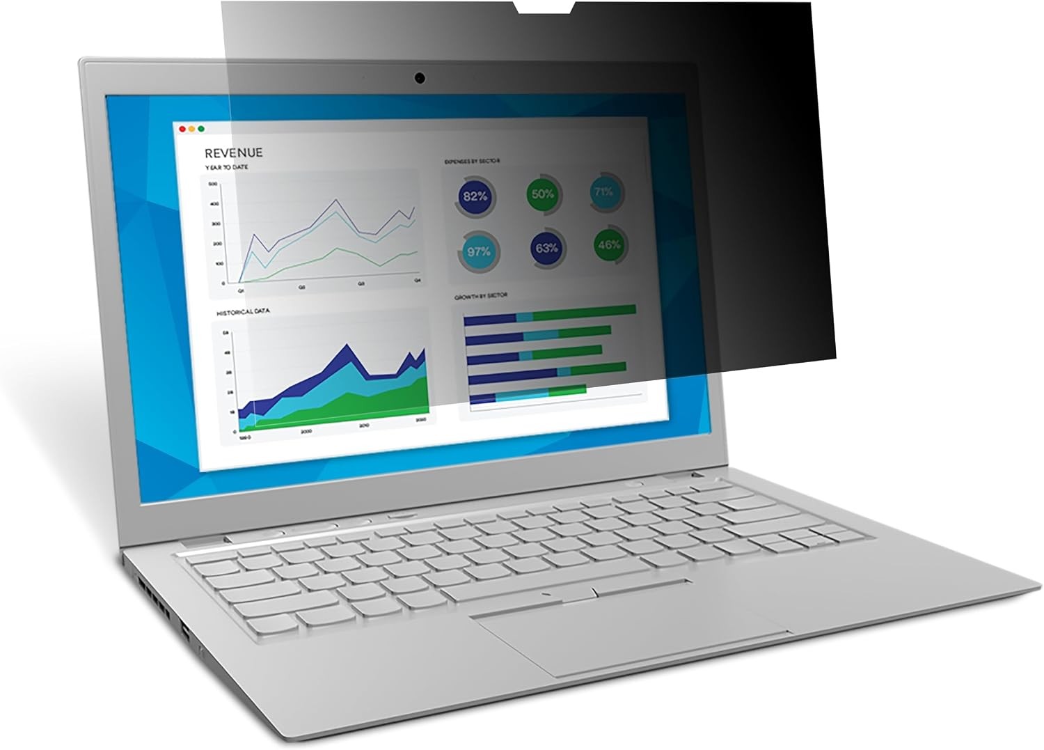 3M Privacy Filter for 13.3 Inch Widescreen Laptop, Reversible Gloss/Matte Finish