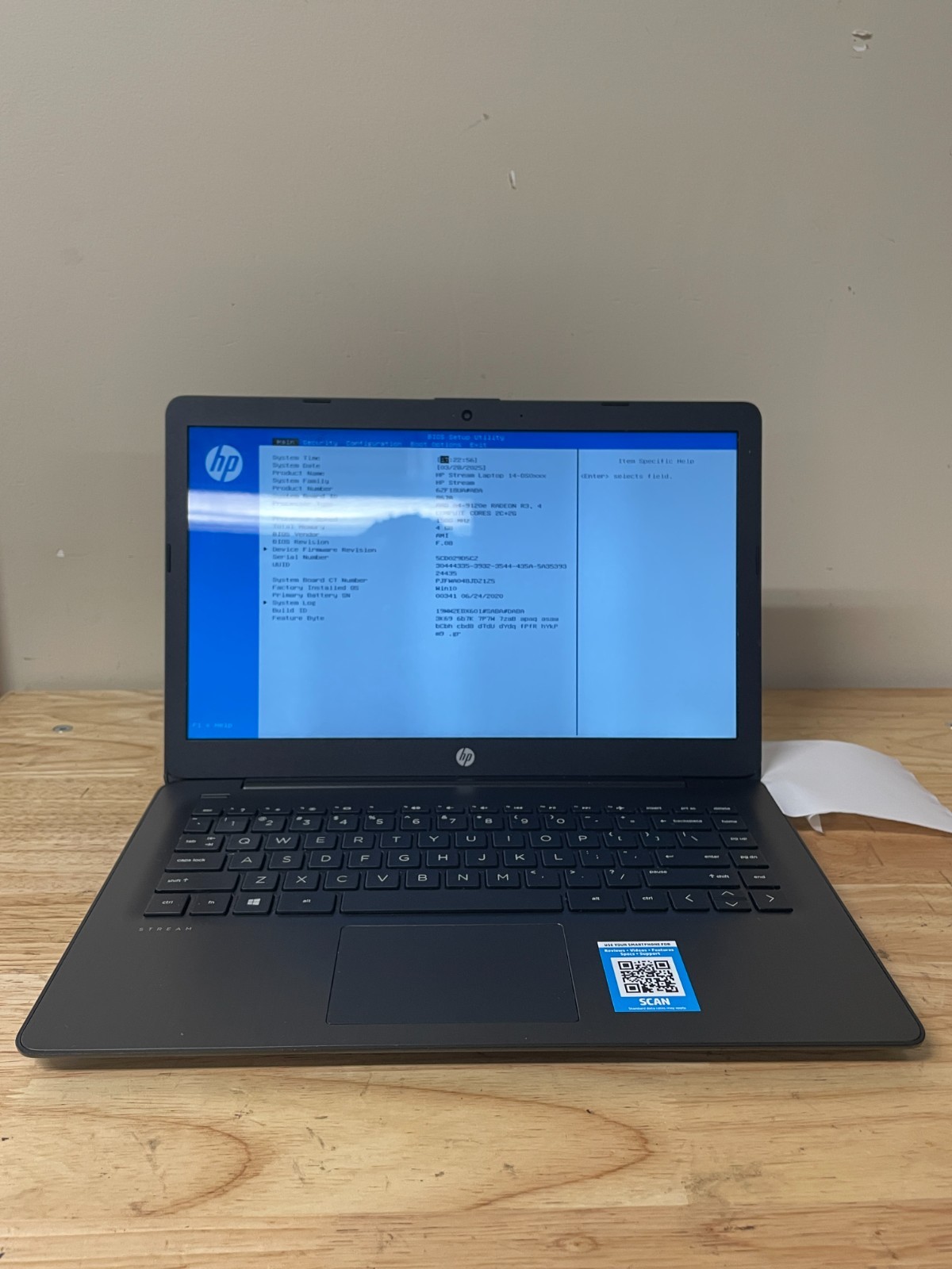HP Stream 14-ds0xxx 14″ A4-9120e 4GB RAM 32GB SSD No Charger