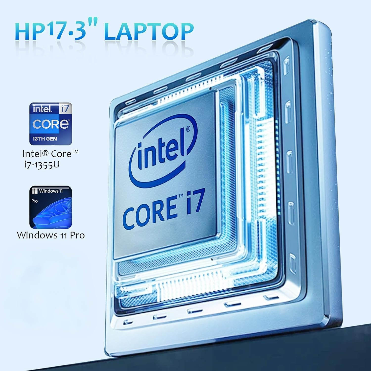 HP 17 Business Laptop, 17.3″ HD Touchscreen, Intel i7-1355U, 32GB RAM, 1TB SSD